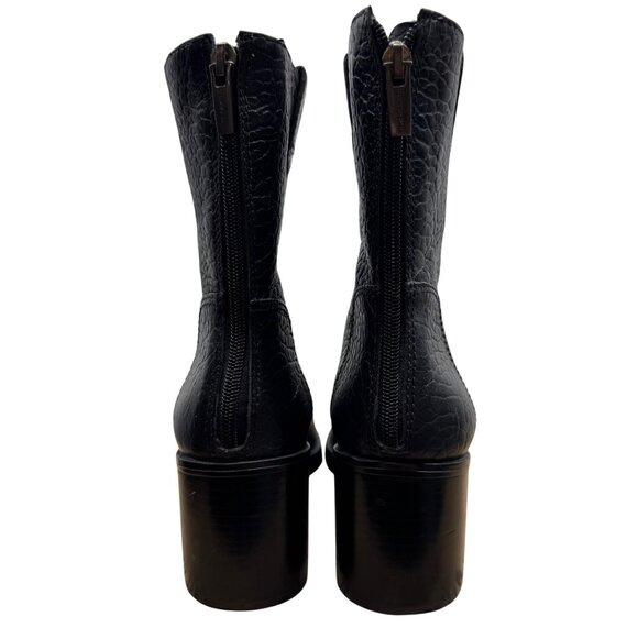 Vince Camuto Zanilla Black Leather Elegant Minimalist Ankle Booties Women sz 9 - Picture 5 of 10